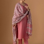 WOMEN PLUS Women Floral Embroidered Regular Pure Cotton Kurta with Trousers & Dupatta