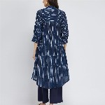 Pink Fort Women Geometric Printed Pure Cotton A-Line Kurta with Trouser