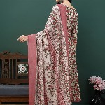 KALINI Floral Printed Pure Cotton Anarkali Kurta With Trousers & Dupatta
