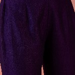 Sangria Floral Embroidered V-Neck A-Line Kurta With Trousers & Dupatta