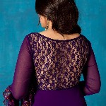 NUD Amethyst Square Neck Gotta Patti Georgette Anarkali Kurta With Dupatta