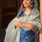 VredeVogel Ethnic Motifs Embroidered Thread Work Kurta With Trousers & Dupatta