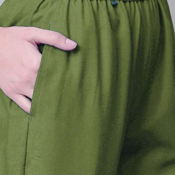 Aaghnya Women Ethnic Motifs Embroidered Kurta with Trousers