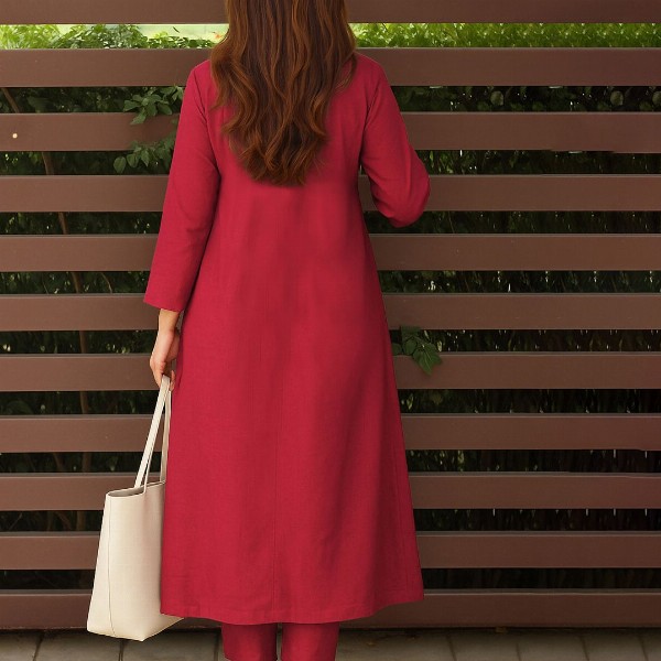 GoSriKi Women Solid Kurta with Trousers