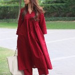 GoSriKi Women Solid Kurta with Trousers