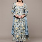 aarke Ritu Kumar Floral Printed Regular Kurta with Trousers & With Dupatta