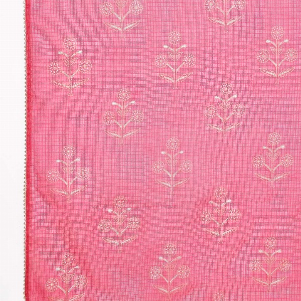 GoSriKi Thread Work Anarkali Kurta With Trouser & Dupatta