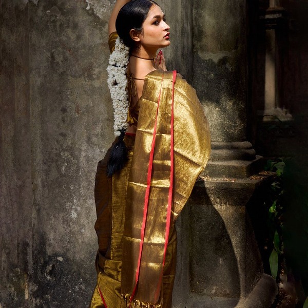 HUTS AND LOOMS Tissue Saree