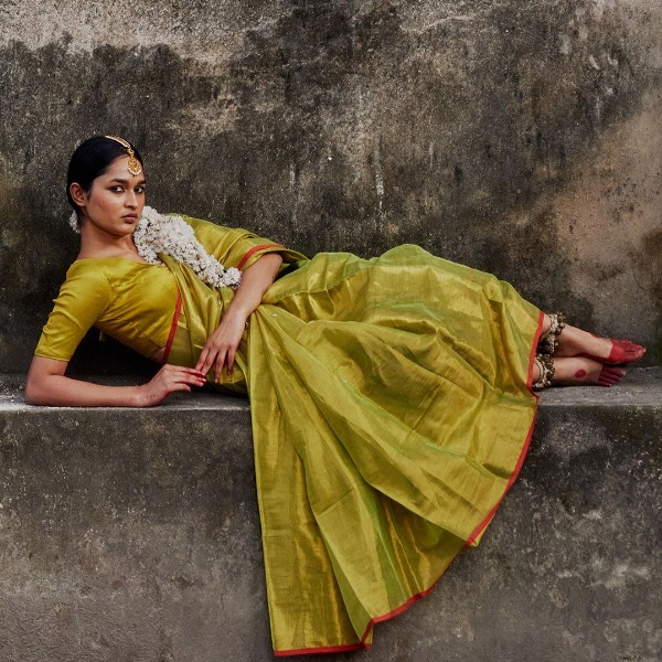 HUTS AND LOOMS Tissue Saree