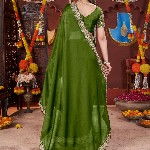 DHARMEE Sequinned Embellished Border Saree