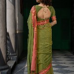 Suta Striped Zari Pure Cotton Saree