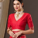 Anouk Floral Zari Banarasi Saree