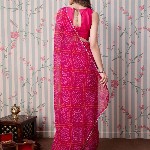 Ode by House of Pataudi Bandhani Gotta Patti Ready to Wear Saree