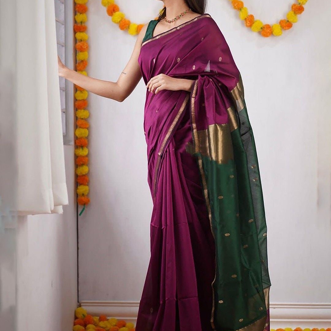 KALINI Silk Blend Kanjeevaram Saree