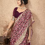 all about you Floral Pure Chiffon Saree