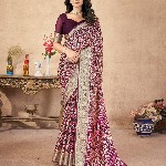 all about you Floral Pure Chiffon Saree
