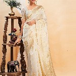 KALINI Woven Design Banarasi Saree With Blouse Piece