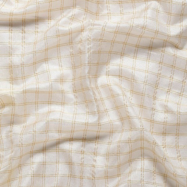 KALINI White & Black Checked Zari Silk Cotton Saree