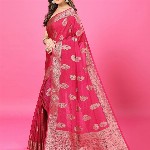 CRAFTYSTYLES Woven Design Zari Pure Crepe Banarasi Saree