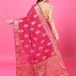 CRAFTYSTYLES Woven Design Zari Pure Crepe Banarasi Saree