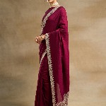 kasee Embroidered Pure Silk Saree