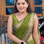 KALINI Polka Dots Woven Design Zari Saree