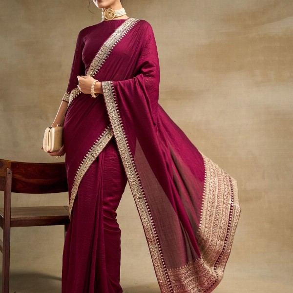 kasee Embroidered Pure Silk Saree