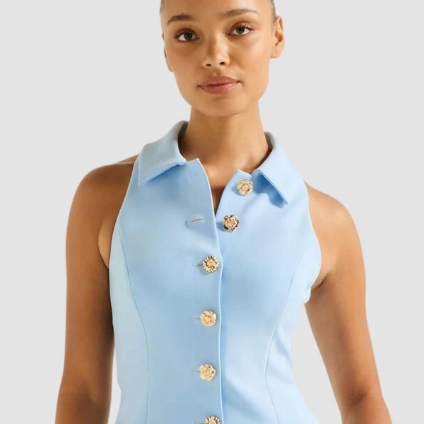 Forever New Women Shirt Collar Fitted Top