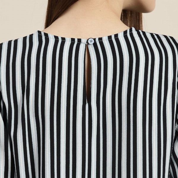 her by invictus Striped Puff Sleeves Top