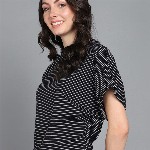 Mast & Harbour Black Striped Extended Sleeves Boxy Top