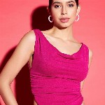 Uptownie Lite Maroon One Shoulder Crop Top