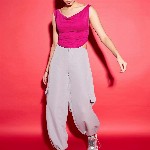 Uptownie Lite Maroon One Shoulder Crop Top