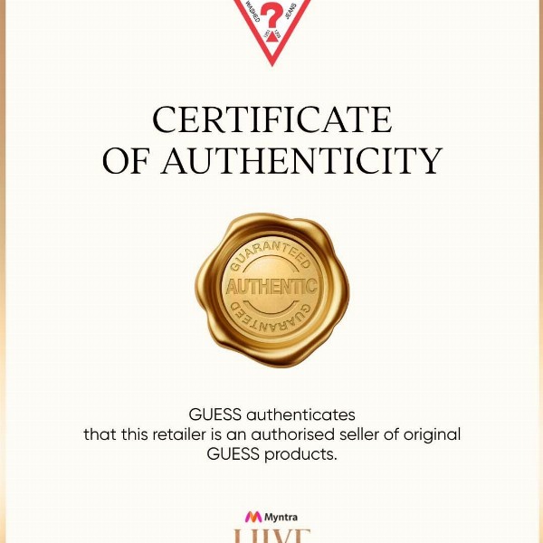 GUESS Self Design High Neck Fitted Top