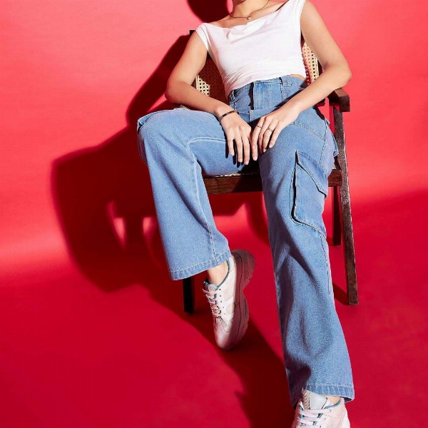 Uptownie Lite White Cowl Neck Crop Top