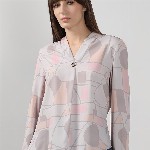 Vero Moda Women Abstract Printed V-Neck Top
