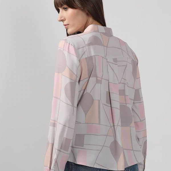 Vero Moda Women Abstract Printed V-Neck Top