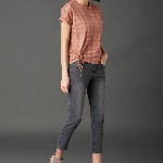 Roadster Women Beige Printed Pure Cotton Top with Tie-up Detail