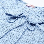 DressBerry Peter Pan Collar Seersucker Top