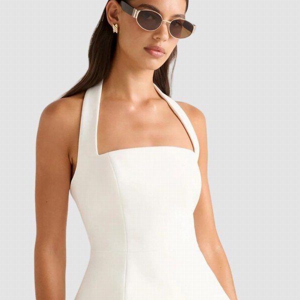 Forever New Women Halter Neck Peplum Top