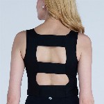 CAVA Black Styled Back Crop Tank