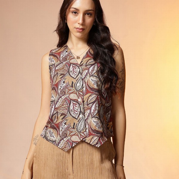 CORSICA Floral Print Top