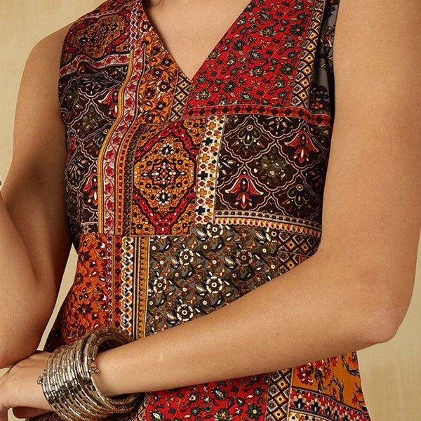 Anouk Rustic Floral Print Top