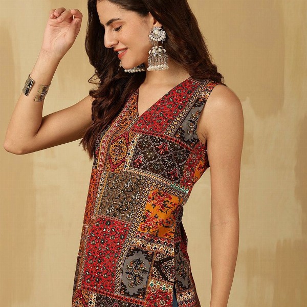 Anouk Rustic Floral Print Top