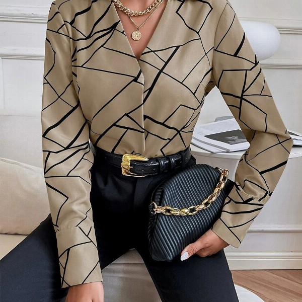 Stylecast X Slyck Geometric Printed Shirt Style Top