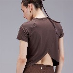 Cava Brown Overlap Tee