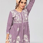 Winza Designer Floral Embroidered A Line Top