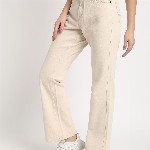 The Roadster Lifestyle Co Women Pure Cotton High rise Bootcut No Fade Jeans