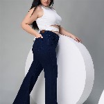 Miss Chase A+ Women Plus Size Bootcut High-Rise Stretchable Jeans