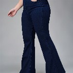 Miss Chase A+ Women Plus Size Bootcut High-Rise Stretchable Jeans