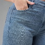 Miss Chase A+ Women Wide Leg High-Rise Light Fade Stretchable Jeans